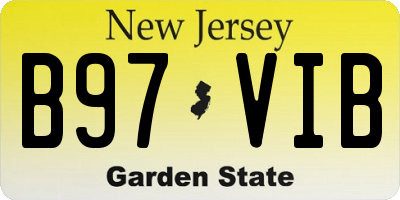 NJ license plate B97VIB