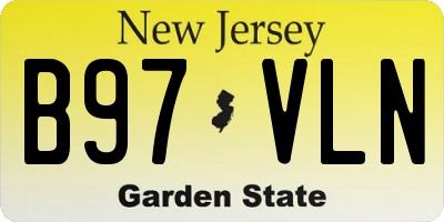NJ license plate B97VLN