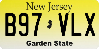 NJ license plate B97VLX
