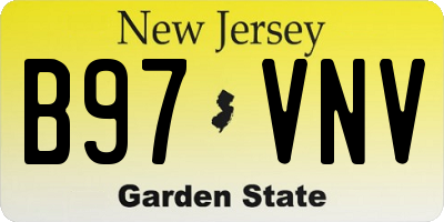 NJ license plate B97VNV