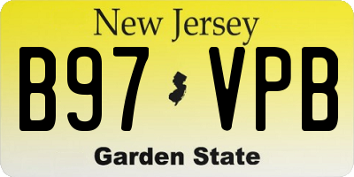 NJ license plate B97VPB