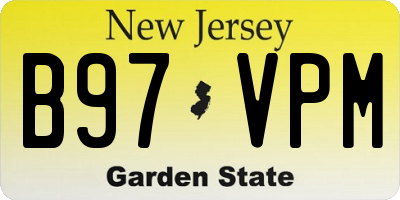 NJ license plate B97VPM
