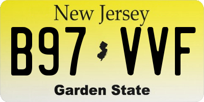 NJ license plate B97VVF