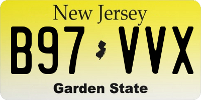 NJ license plate B97VVX