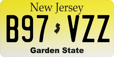 NJ license plate B97VZZ