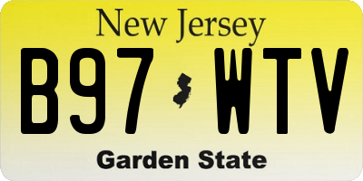 NJ license plate B97WTV