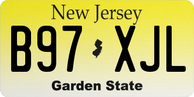 NJ license plate B97XJL