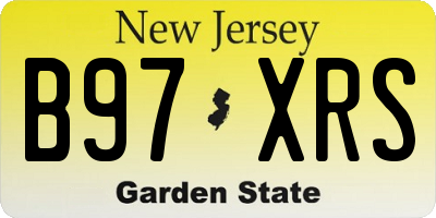 NJ license plate B97XRS