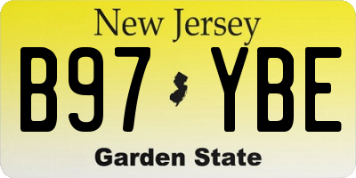 NJ license plate B97YBE
