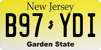 NJ license plate B97YDI