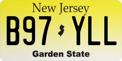NJ license plate B97YLL