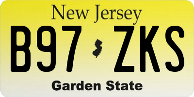 NJ license plate B97ZKS