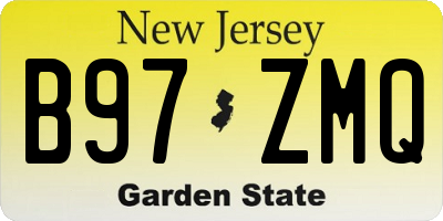 NJ license plate B97ZMQ