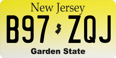 NJ license plate B97ZQJ