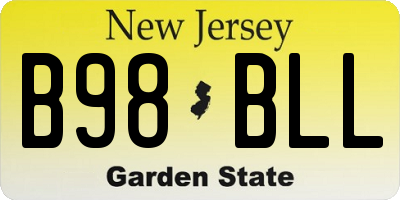 NJ license plate B98BLL