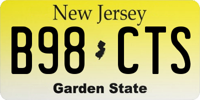 NJ license plate B98CTS