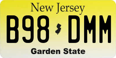 NJ license plate B98DMM