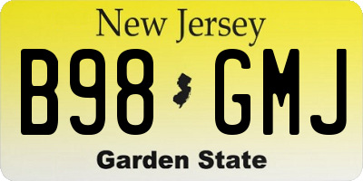 NJ license plate B98GMJ