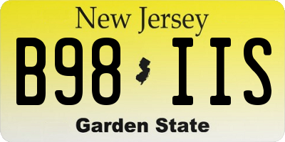 NJ license plate B98IIS
