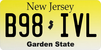 NJ license plate B98IVL