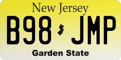 NJ license plate B98JMP