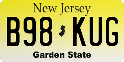 NJ license plate B98KUG