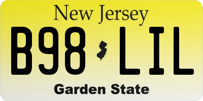 NJ license plate B98LIL