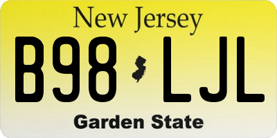 NJ license plate B98LJL