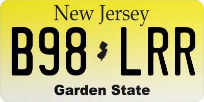 NJ license plate B98LRR