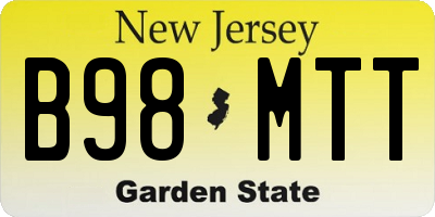 NJ license plate B98MTT