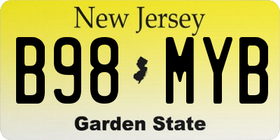 NJ license plate B98MYB