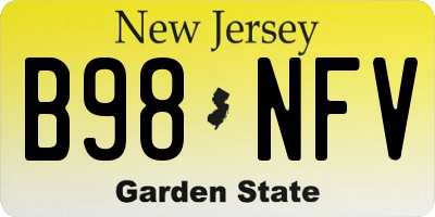 NJ license plate B98NFV