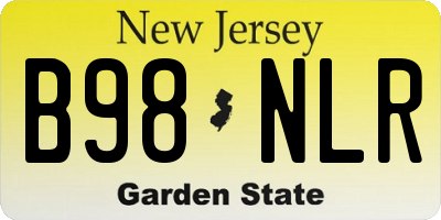 NJ license plate B98NLR