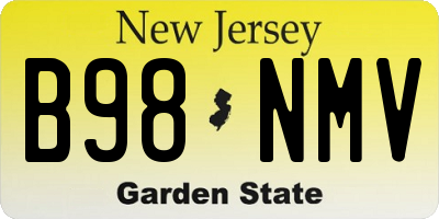 NJ license plate B98NMV