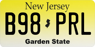 NJ license plate B98PRL