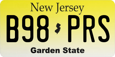 NJ license plate B98PRS