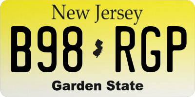 NJ license plate B98RGP