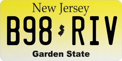 NJ license plate B98RIV