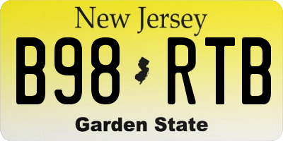 NJ license plate B98RTB