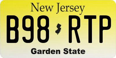 NJ license plate B98RTP
