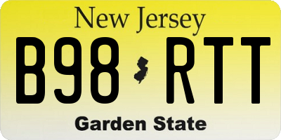 NJ license plate B98RTT