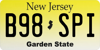 NJ license plate B98SPI