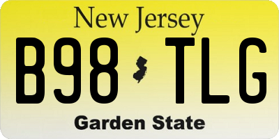 NJ license plate B98TLG