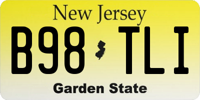 NJ license plate B98TLI