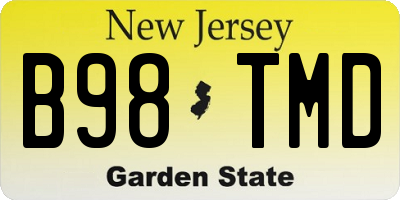 NJ license plate B98TMD