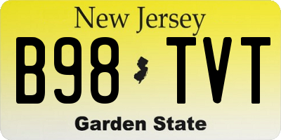 NJ license plate B98TVT