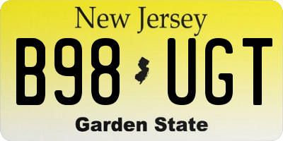 NJ license plate B98UGT