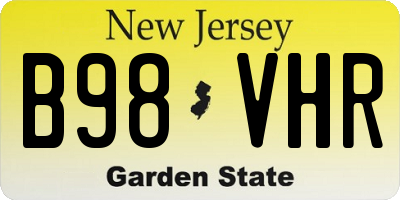 NJ license plate B98VHR