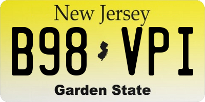 NJ license plate B98VPI