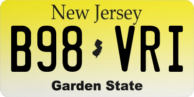 NJ license plate B98VRI